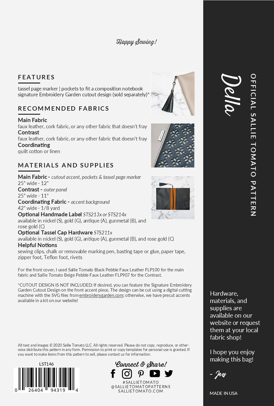 Della Notebook Cover Pattern