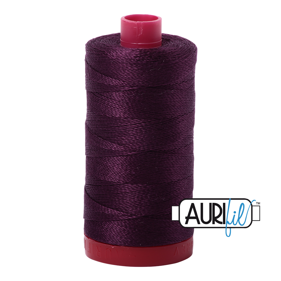 Aurifil 12wt - Very Dark Eggplant