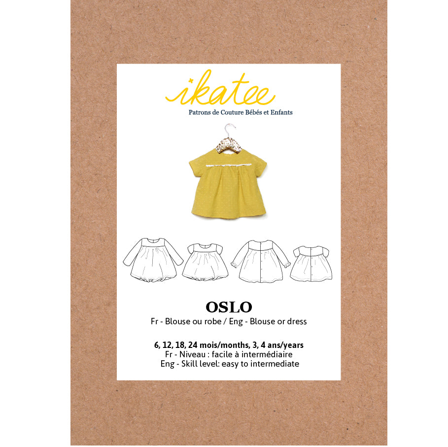 Olso Blouse and Dress Pattern | 6 Months - 4 Years