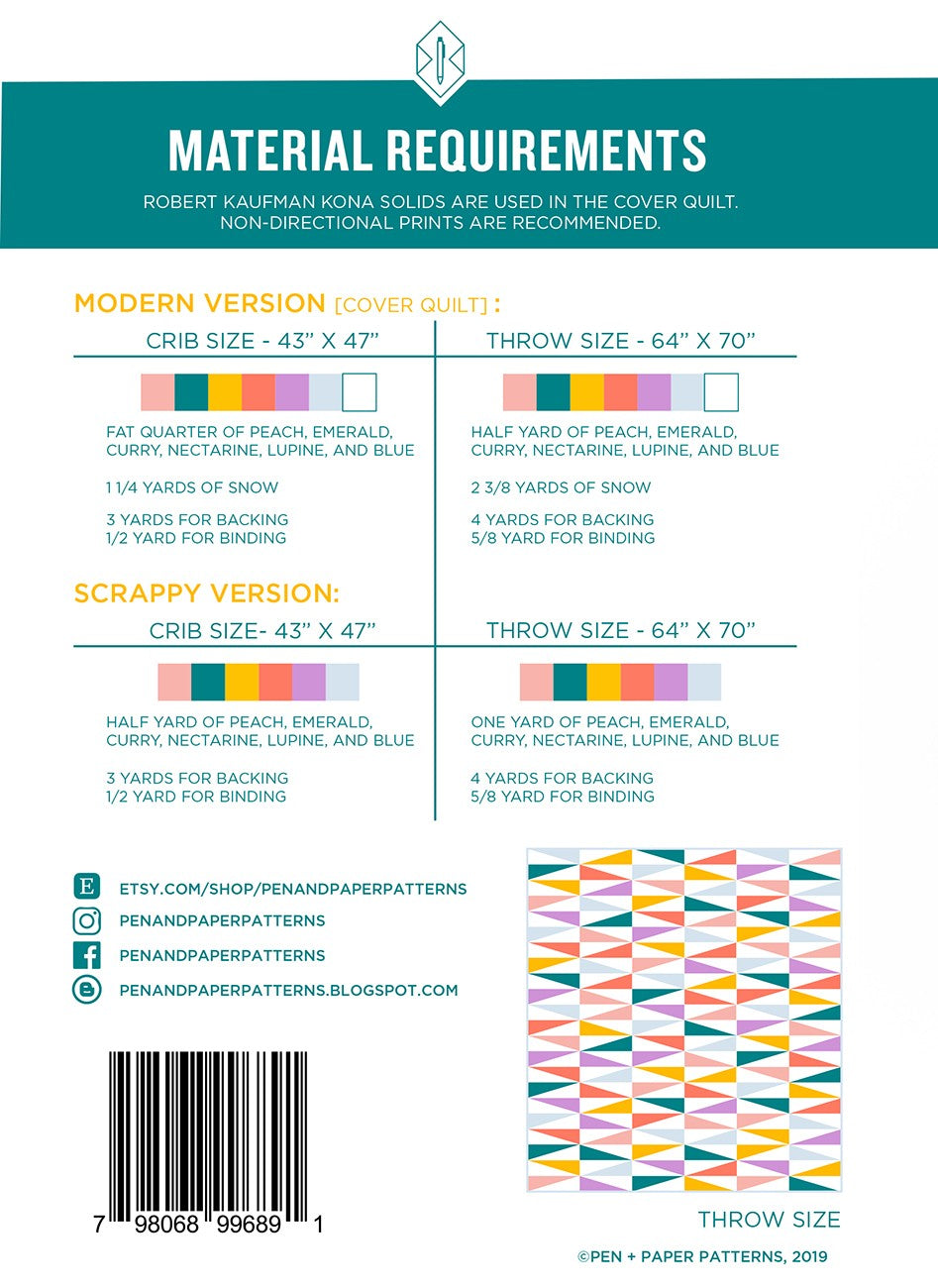 Mod Diamond Quilt Pattern