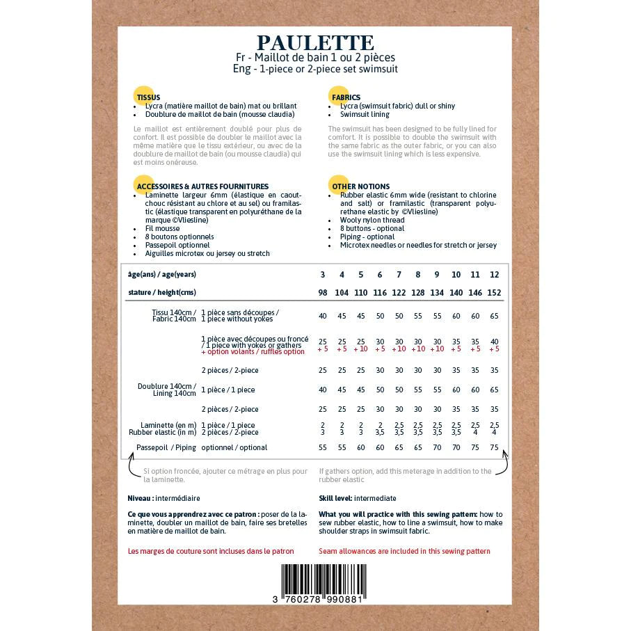 Paulette Swimsuit Pattern | 3-12 Years