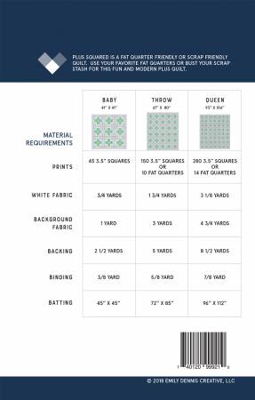 Plus Squared Quilt Pattern