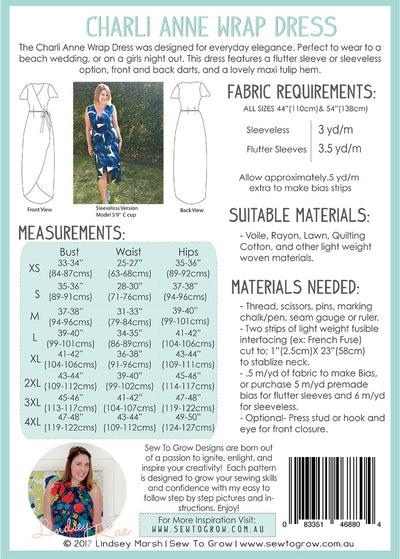 Charli Anne Wrap Dress Pattern