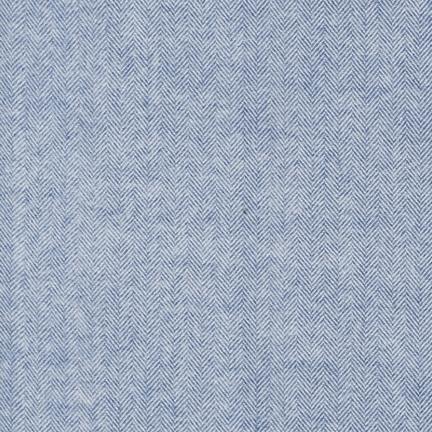 Shetland Flannel - Denim Herringbone