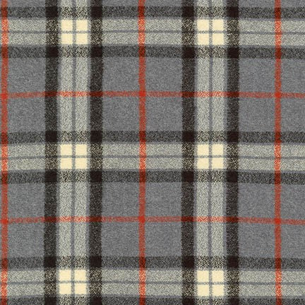Mammoth Flannel - Grey w/ Red