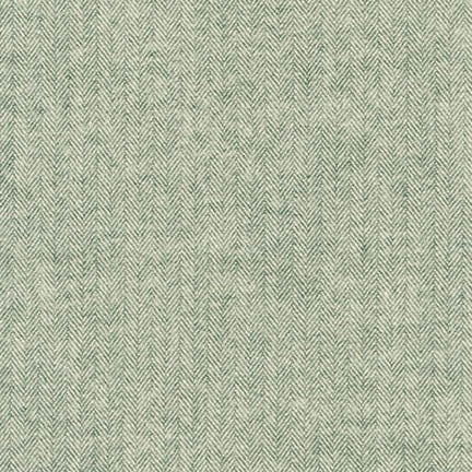 Shetland Flannel - Basil Herringbone