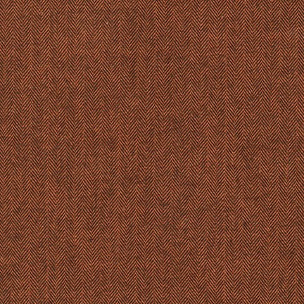 Shetland Flannel - Russet Herringbone