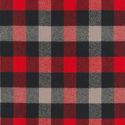 Mammoth Flannel - Red Plaid - Thread Count Fabrics - Robert Kaufman