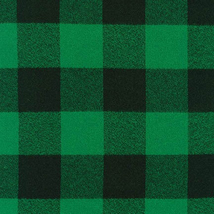 Mammoth Flannel - Green Buffalo Plaid - Thread Count Fabrics