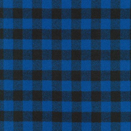 Mammoth Flannel - Blue Buffalo Plaid - Thread Count Fabrics