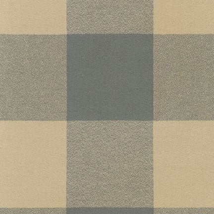 Organic Buffalo Plaid Mammoth Flannel - Mushroom