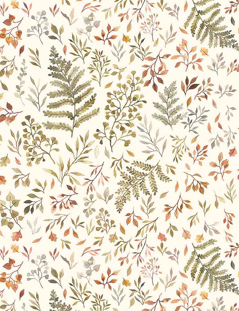 Little Fawn &amp; Friends - Autumn Ferns &amp; Leaves Cream
