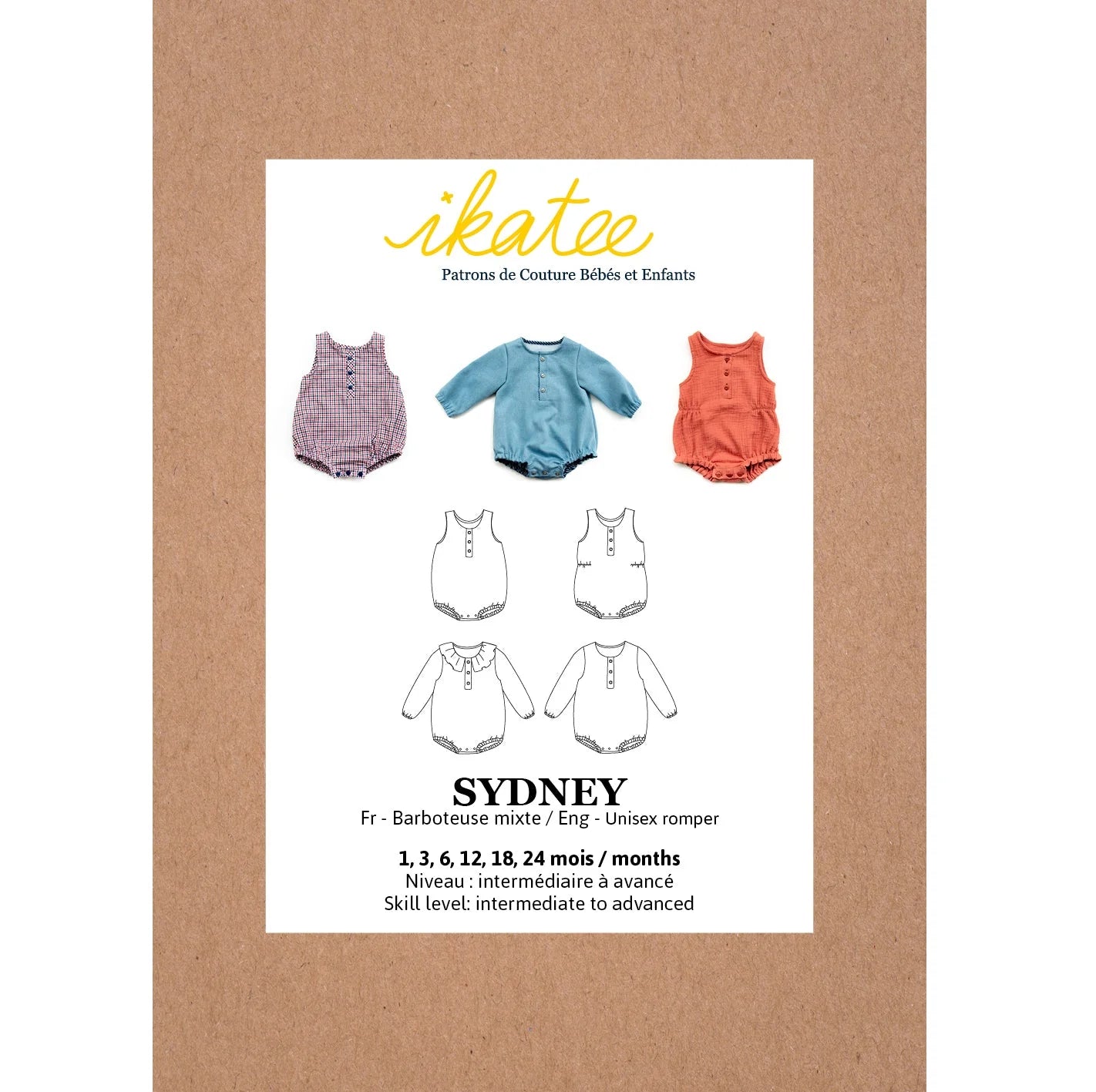 Sydney Romper Pattern | 1 Month -24 Months