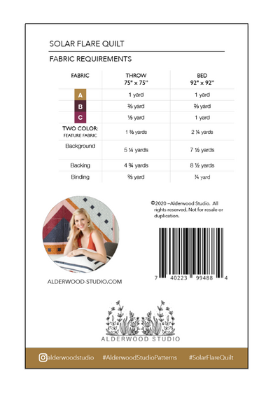 Solar Flare Quilt Pattern