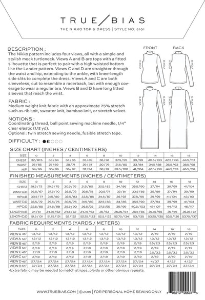 Nikko Top and Dress Pattern