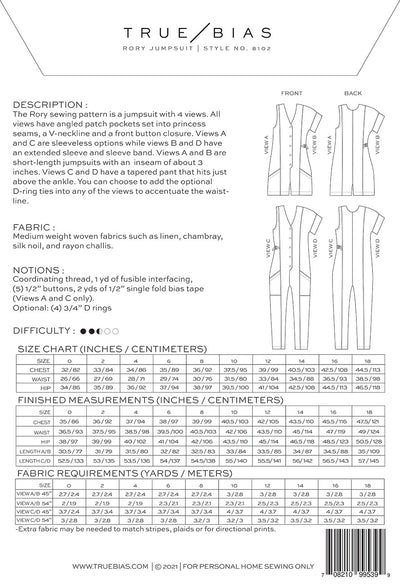Rory Jumpsuit Pattern