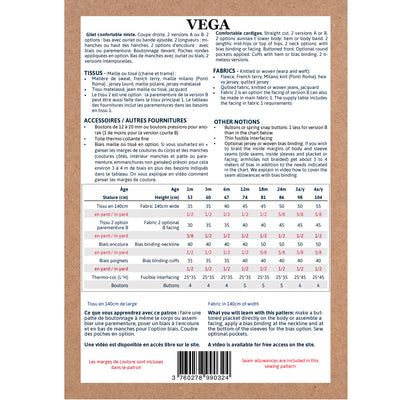 Vega Cardigan Pattern | 1 Month - 4 Years