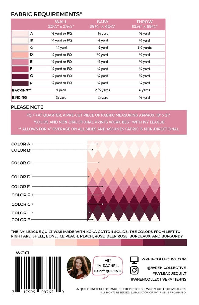 Ivy League Quilt Pattern