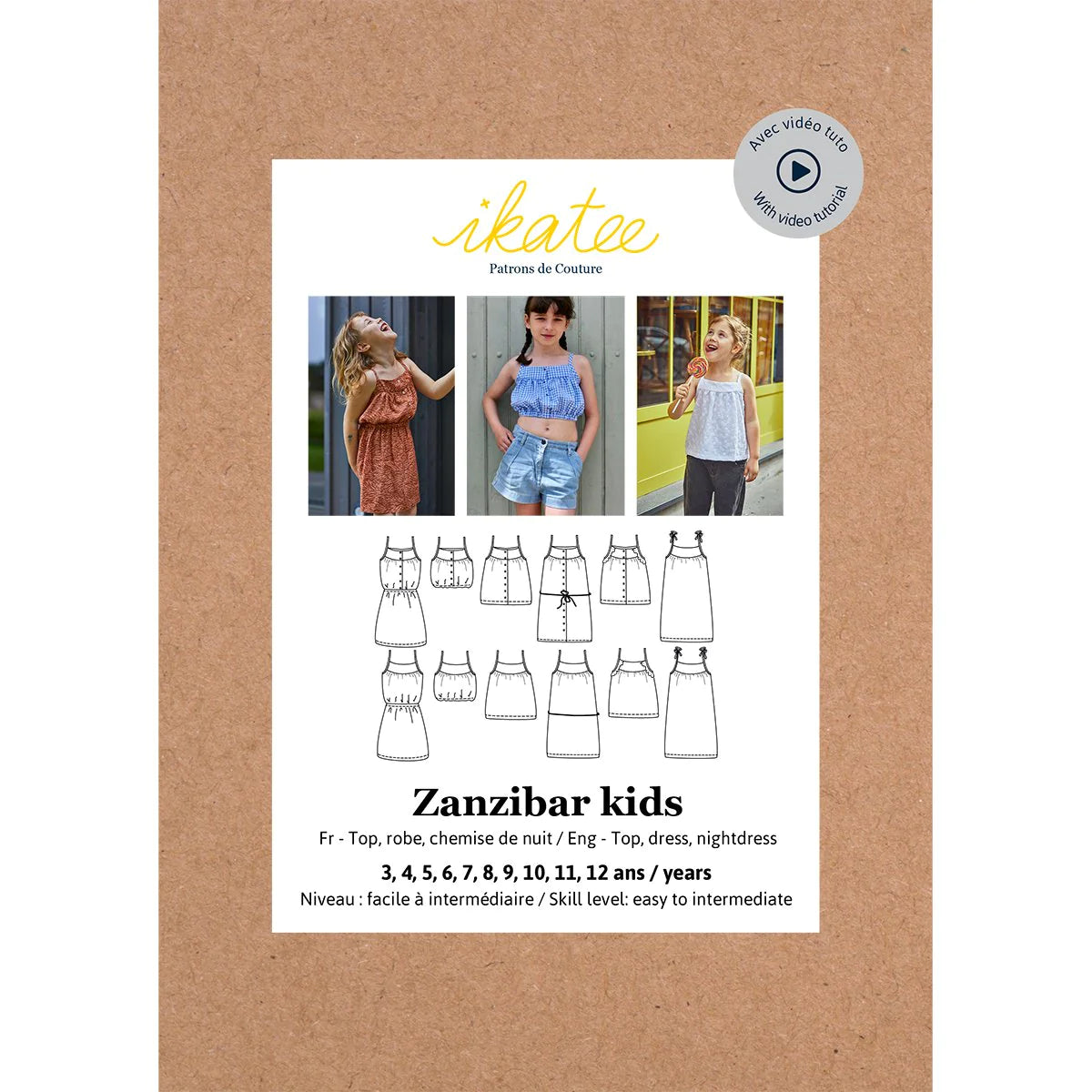 Zanzibar Top and Dress Pattern | 3-12 Years