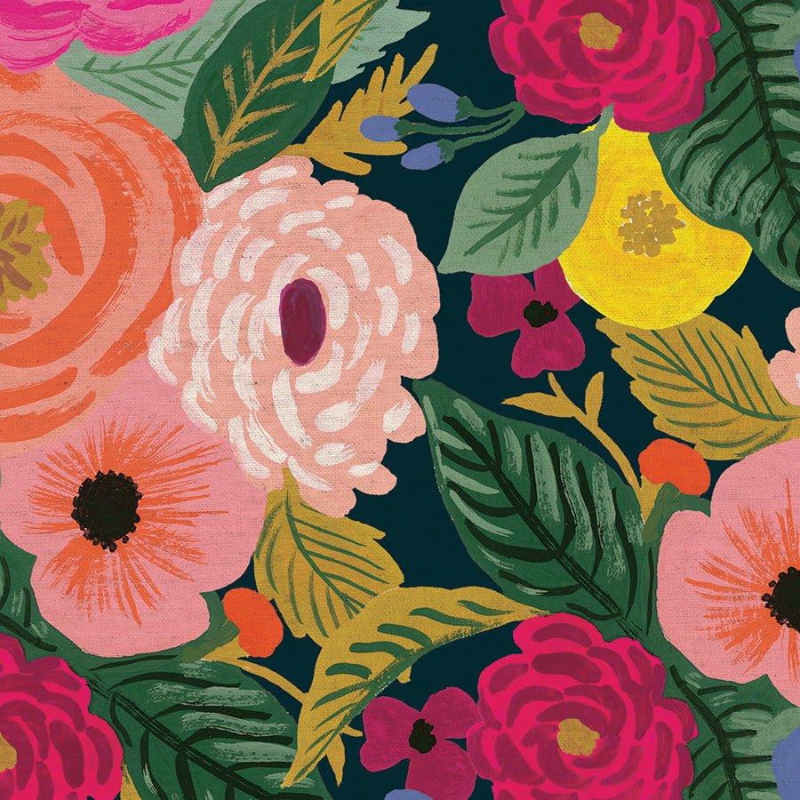 English Garden - Juliet Rose Navy | Canvas