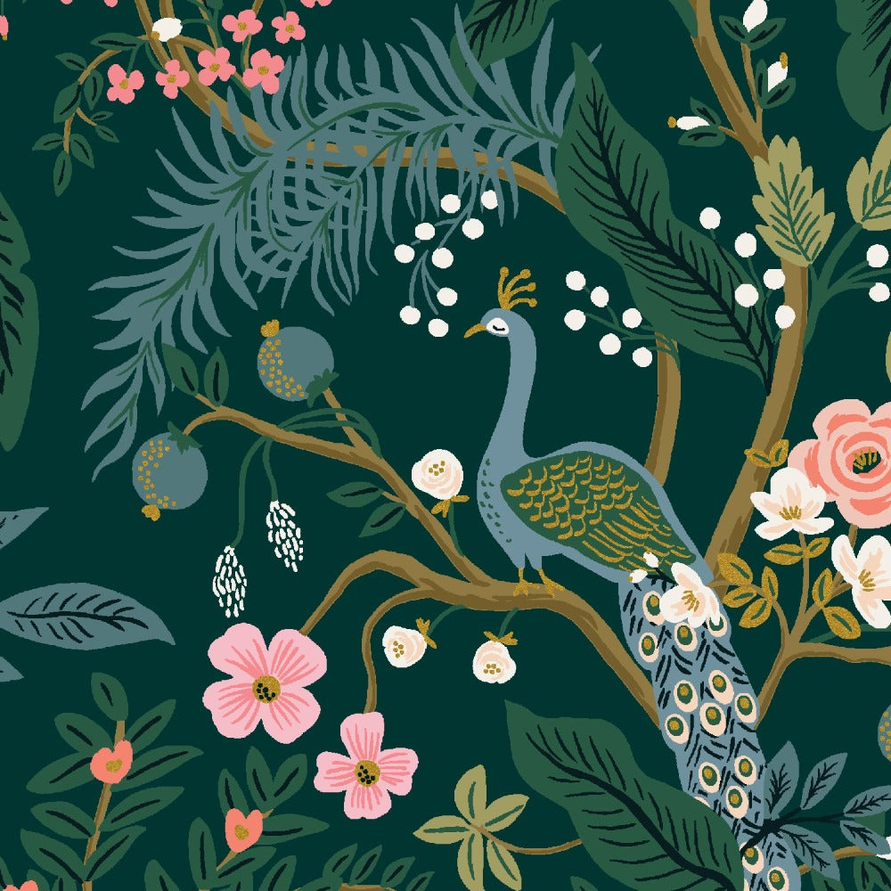 Vintage Garden - Peacock - Hunter Metallic | Canvas