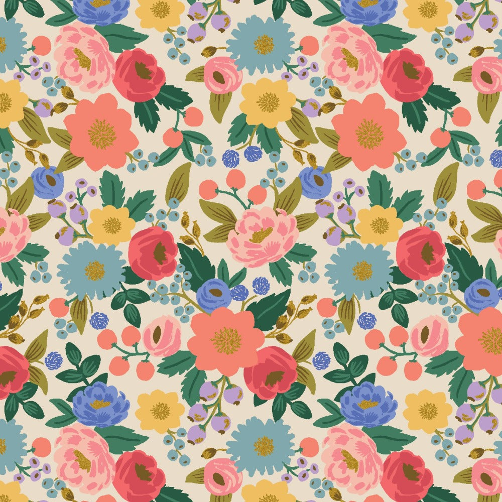 Vintage Garden - Vintage Blossom - Cream Metallic