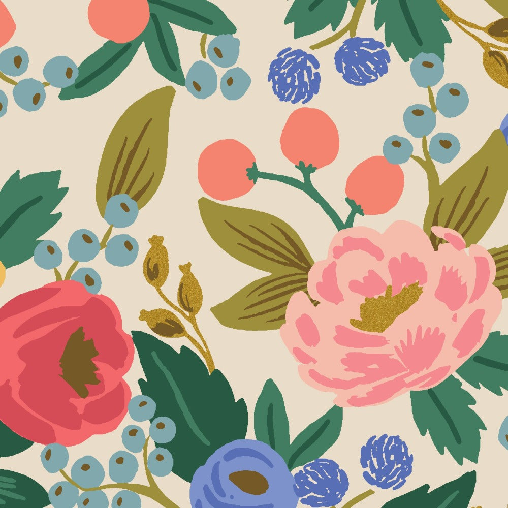 Vintage Garden - Vintage Blossom - Cream Metallic | Canvas