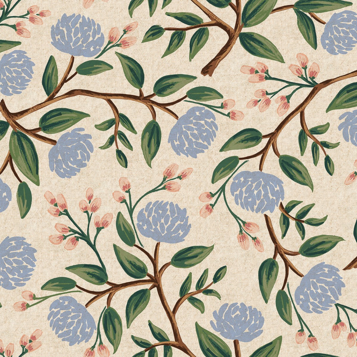 Wildwood - Peonies Cream | Canvas