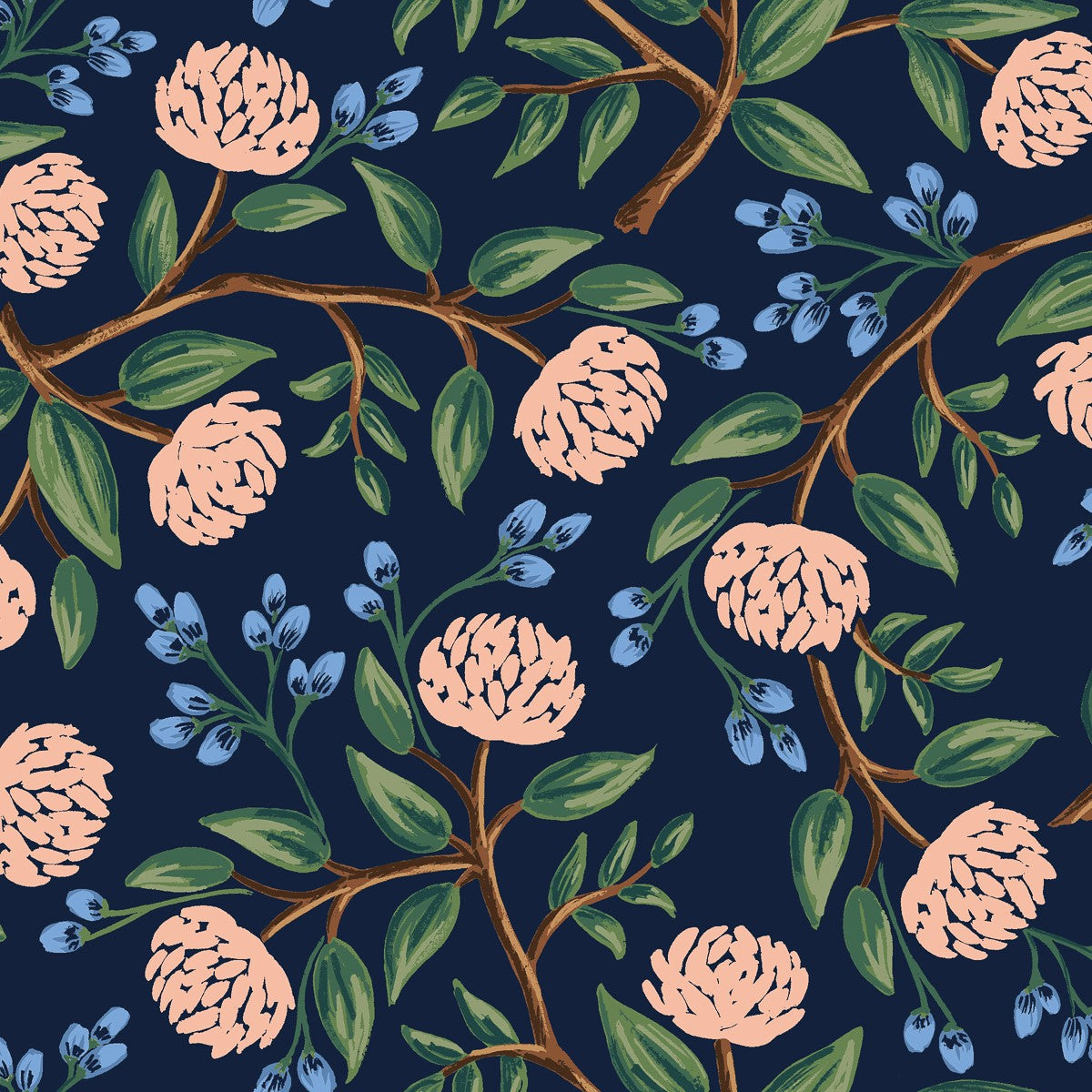 Wildwood - Peonies Navy