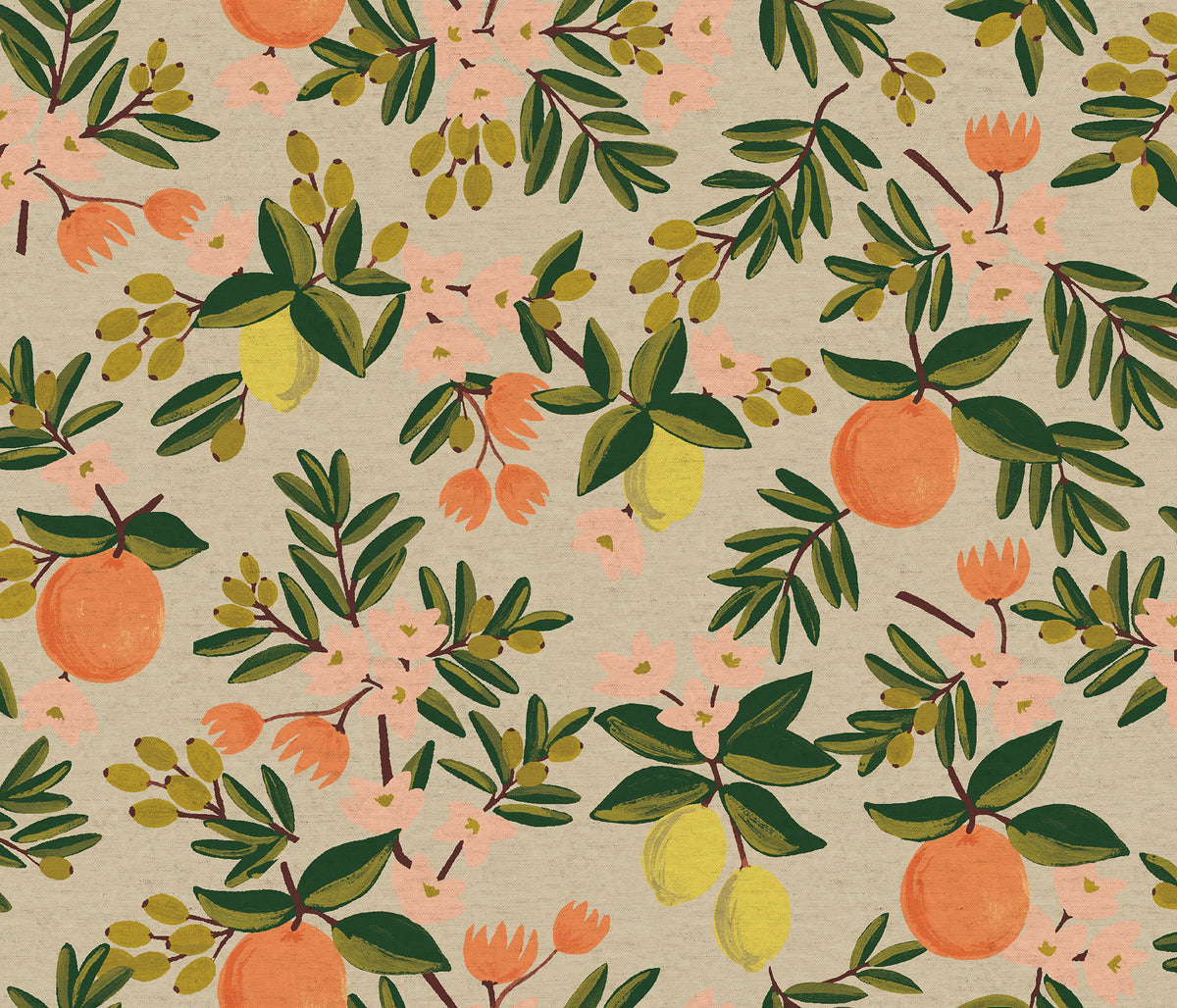 Primavera - Citrus Floral Sand | Canvas