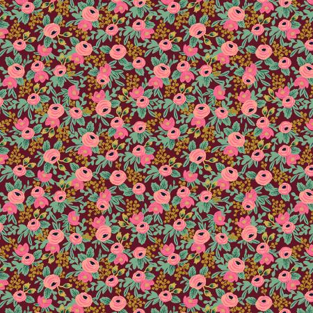 Garden Party -Rosa- Burgundy Metallic