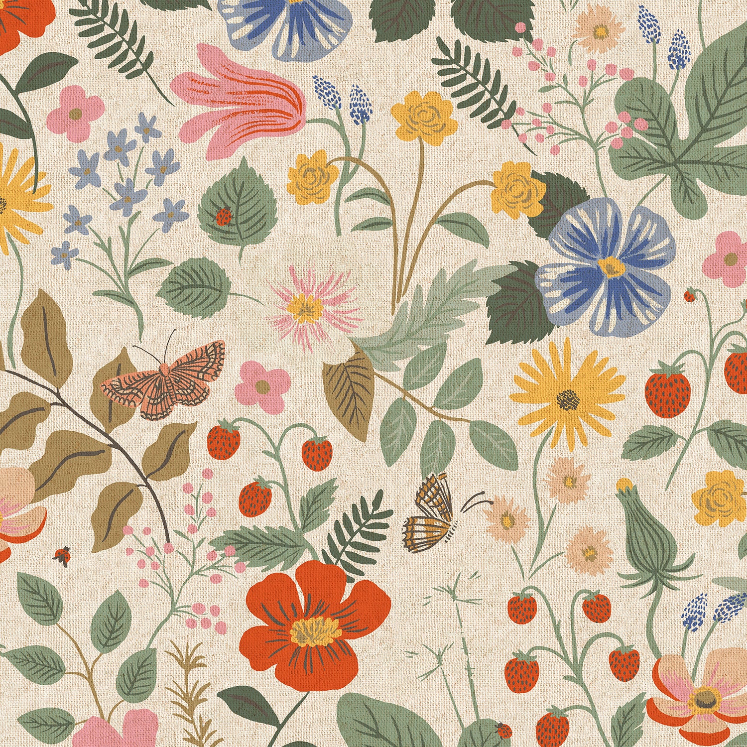 Strawberry Fields - Flowers Natural | Canvas