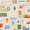 Holiday Classics II - Holiday Stamps - Cream Metallic | Canvas