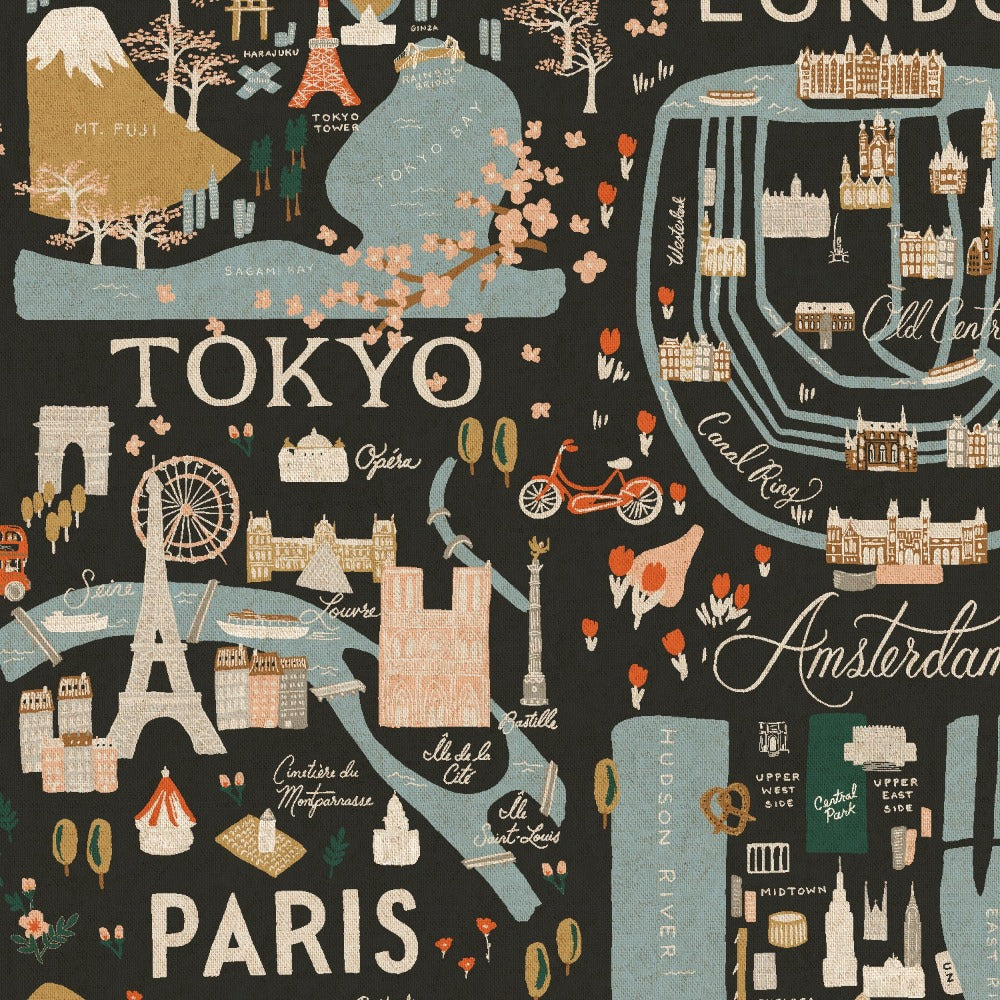 Bon Voyage - City Guide - Black | Canvas