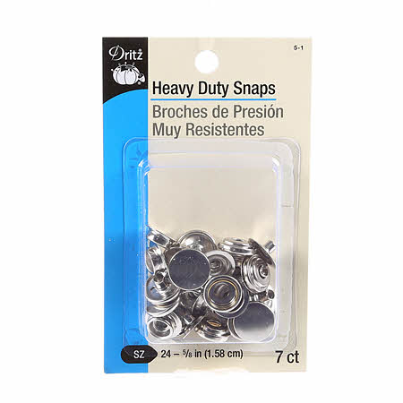 Heavy Duty Snaps - 7 ct - Nickel